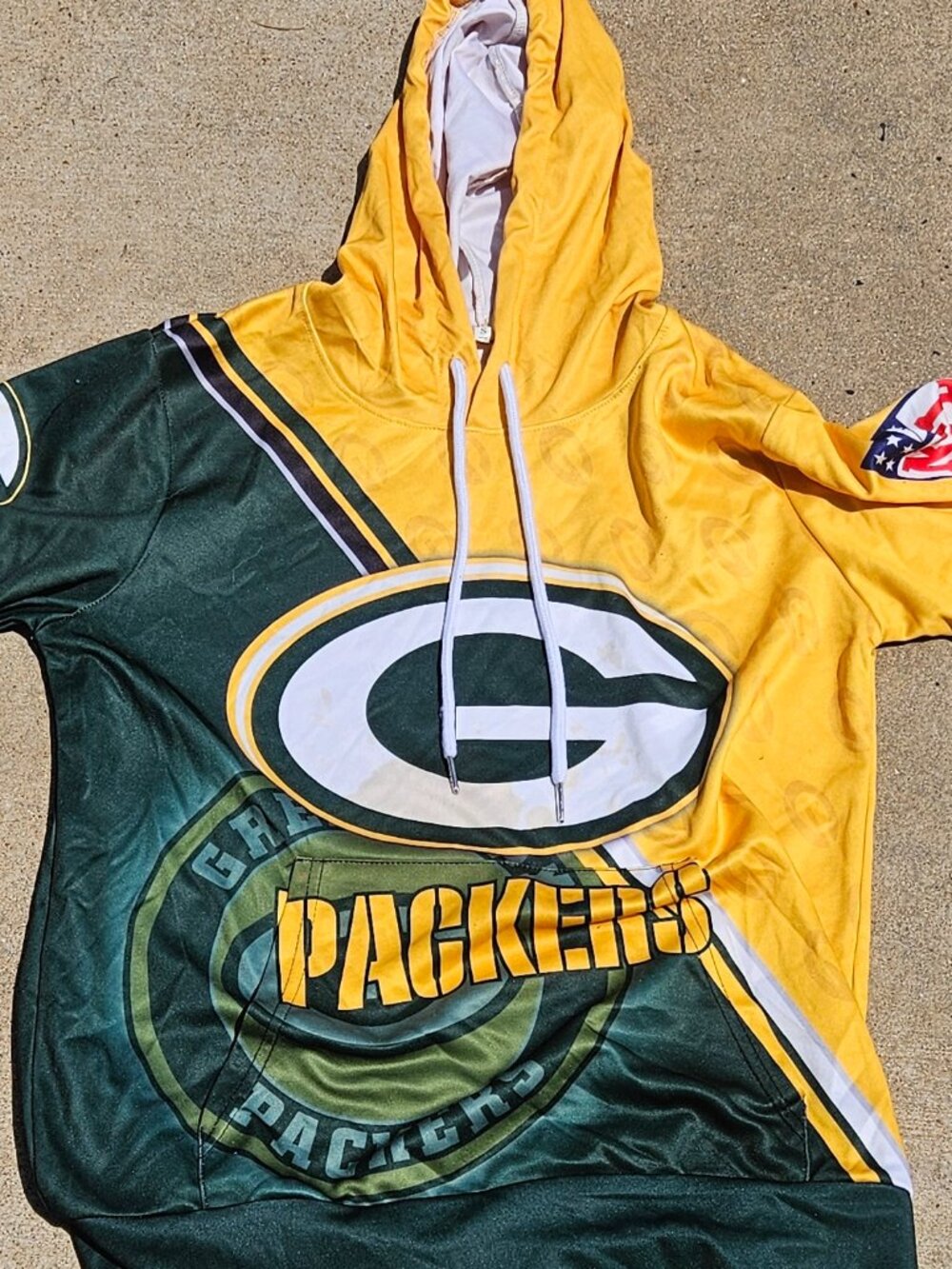 Green Bay Packers sublimated hoodie Adult Small